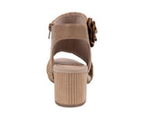 Zaki Block Heel Sandal Natural