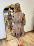 Umgee Textured Dress Mocha