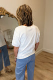 Another Love Lina Short Sleeve Sweater Off White