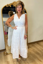 Charlie B Eyelet Dress White