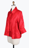 Damee Wide Ball Collar Jacket Rose Red