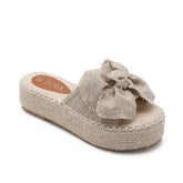 Platform Mule w Knot Khaki