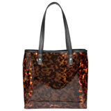 Miami Clearly Tortoise Piper Tote with Pouch