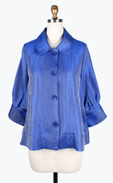 Damee Wide Ball Collar Jacket Royal Blue