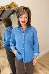 Dear John Galina Denim Blouse