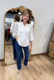 Umgee Ruffle Colar Blouse Ecru