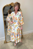 Boho Chic Paisley Midi Dress Cream