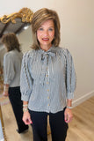 THML Checked Blouse Black/White