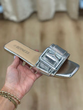 Ellie Buckle Strap Sandal Silver