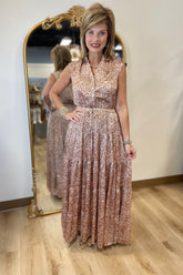 Maple Whisper Tiered Dress