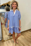 Umgee Striped Dress Blue