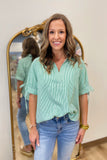 Striped Seaside Top Green