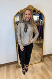 Charlie B Metallic Sweater Silver