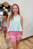 Sweet Summer Floral Top Mint