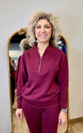 Softies Dreamtech 1/4 Zip Jogger Set Cherry