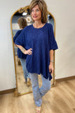 Mud Pie Evan Top One Size Navy
