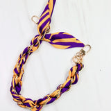 Caroline Hill Serafina Scarf Purse Chain Purple Gold