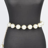 Oversized Pearl Chain Belt