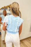 Ultra Girly Sweater Vest Blue