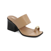 Mia Fawn Block Heel Nude