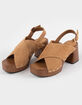Mia Eudora Platform Sandal Tan