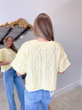 Spring Fling Sleeveless Sweater Yellow