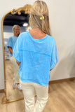 Easy Does It Pocket Tee Aqua