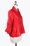 Damee Wide Ball Collar Jacket Rose Red