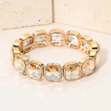 Square Cut Gem Bracelet
