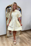 Sunny Grove Shirt Dress Pale Yellow