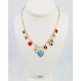 Bentley Charm Necklace Powder Blue Red