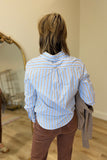 Dear John Button Front Shirt Chalkboard Stripe