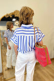 Everyday Stripe Blouse Navy