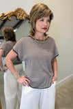 Renuar Sleeveless Knit Sweater Brown/Tan