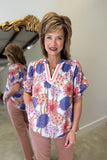 Umgee Garden Party Blouse Pink