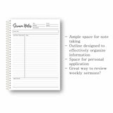 Sermon Notes Spiral-Bound Journal, 40 Pages