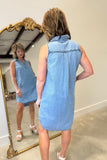 Papillon Denim Collared Dress