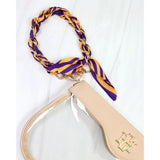 Caroline Hill Serafina Scarf Purse Chain Purple Gold