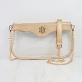 Caroline Hill Madi Clear Crossbody Gold