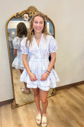 Forever Florals Mini Dress Blue