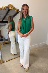Meadow Tie Over Sweater Tank Green