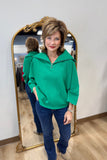 APNY Half Zip Pullover Emerald Green