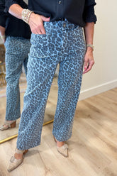 APNY Blue Leopard Pants