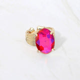 Oval Cut Stone Adjustable Ring