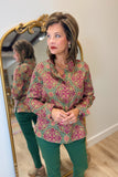 Foxcroft Tammy LS Blouse Medal Pop