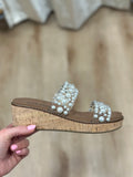 Corkys Yes Please Clear Sandals w Pearls