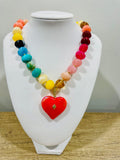 Heart Beaded Necklace Various