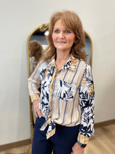 Multiples Button Front Shirt Creme Brulee