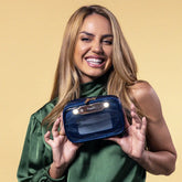 PurseN Littmini Lighted Mirror Case Navy Pearl