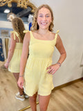 Striped Delight Romper Yellow